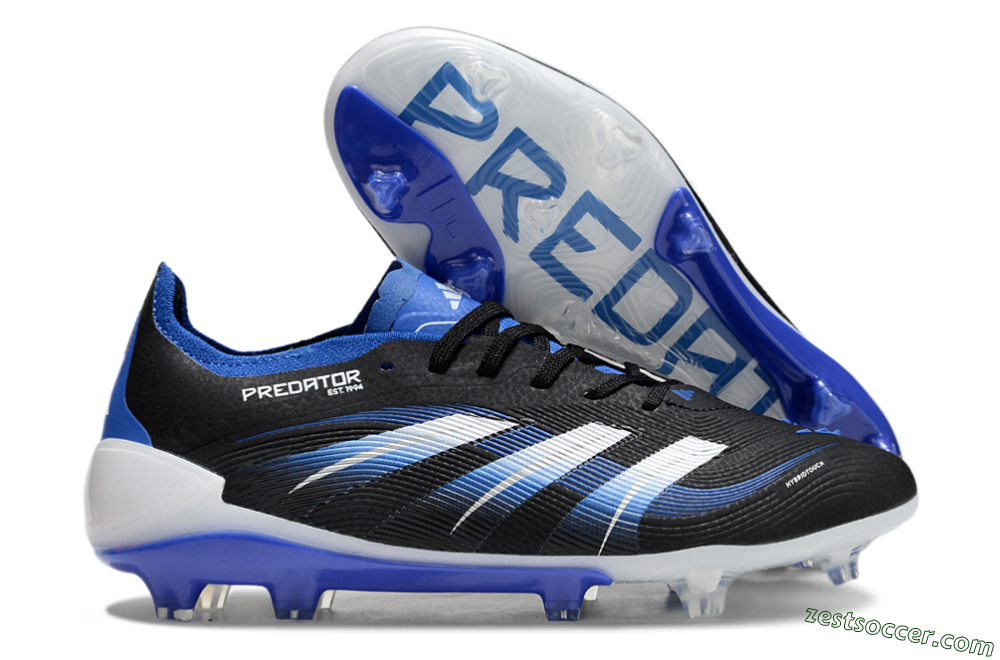 Adidas Predator Elite 25 FG Low-Tops Soccer Cleats - Black/Blue/White 0