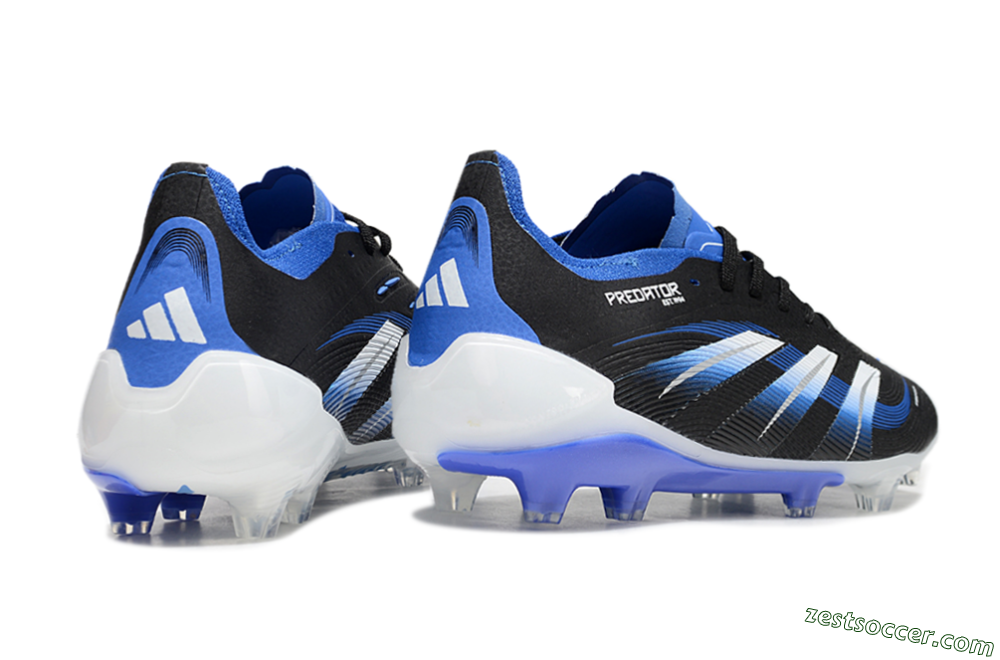 Adidas Predator Elite 25 FG Low-Tops Soccer Cleats - Black/Blue/White 6