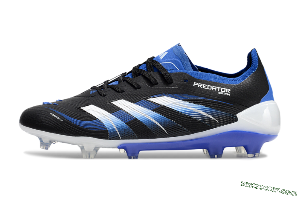 Adidas Predator Elite 25 FG Low-Tops Soccer Cleats - Black/Blue/White 2