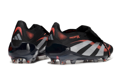 Adidas Predator Elite 25 Foldover Tongue FG Low-Tops Soccer Cleats - Black/Red/Grey