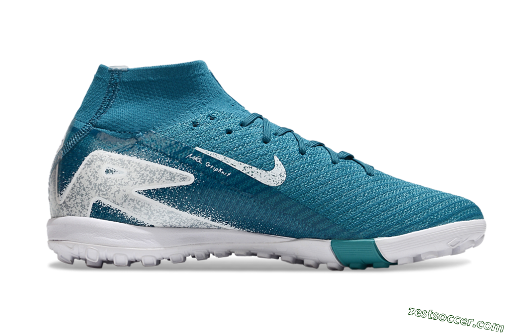 Nike Air Zoom Mercurial Superfly 10 Elite TF High-Tops Soccer Shoes - Blue/White 7