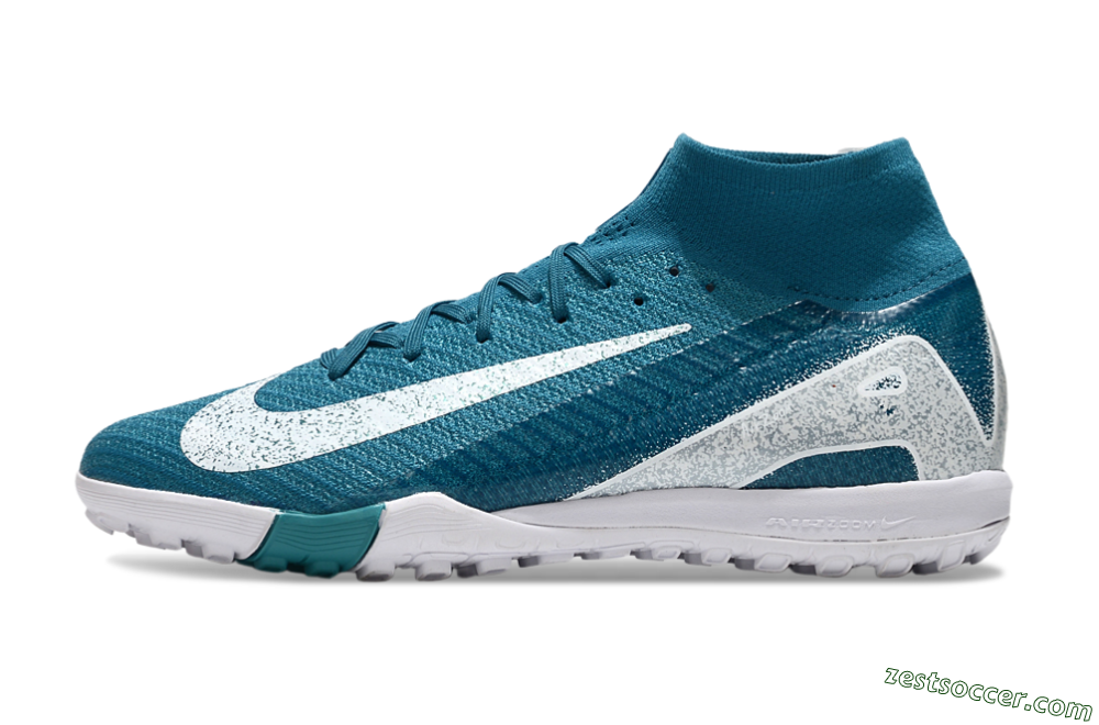 Nike Air Zoom Mercurial Superfly 10 Elite TF High-Tops Soccer Shoes - Blue/White 2