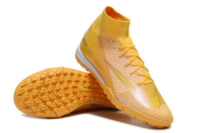 Nike Air Zoom Mercurial Superfly 10 Elite TF High-Tops Soccer Shoes - Yellow/White
