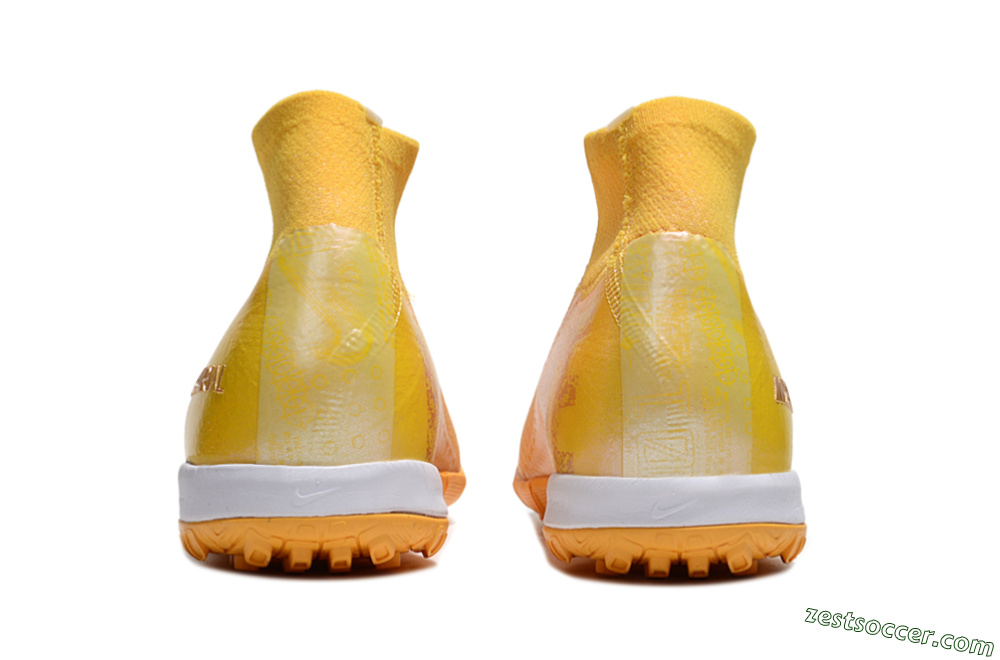 Nike Air Zoom Mercurial Superfly 10 Elite TF High-Tops Soccer Shoes - Yellow/White 5