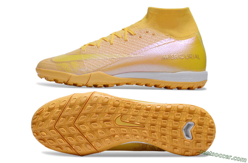 Nike Air Zoom Mercurial Superfly 10 Elite TF High-Tops Soccer Shoes - Yellow/White 1