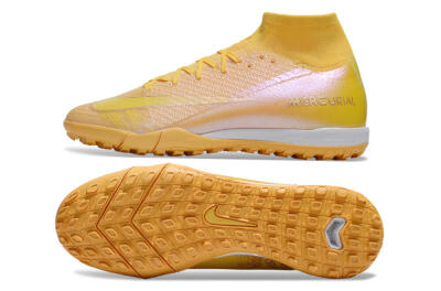 Nike Air Zoom Mercurial Superfly 10 Elite TF High-Tops Soccer Shoes - Yellow/White