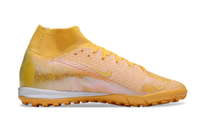 Nike Air Zoom Mercurial Superfly 10 Elite TF High-Tops Soccer Shoes - Yellow/White