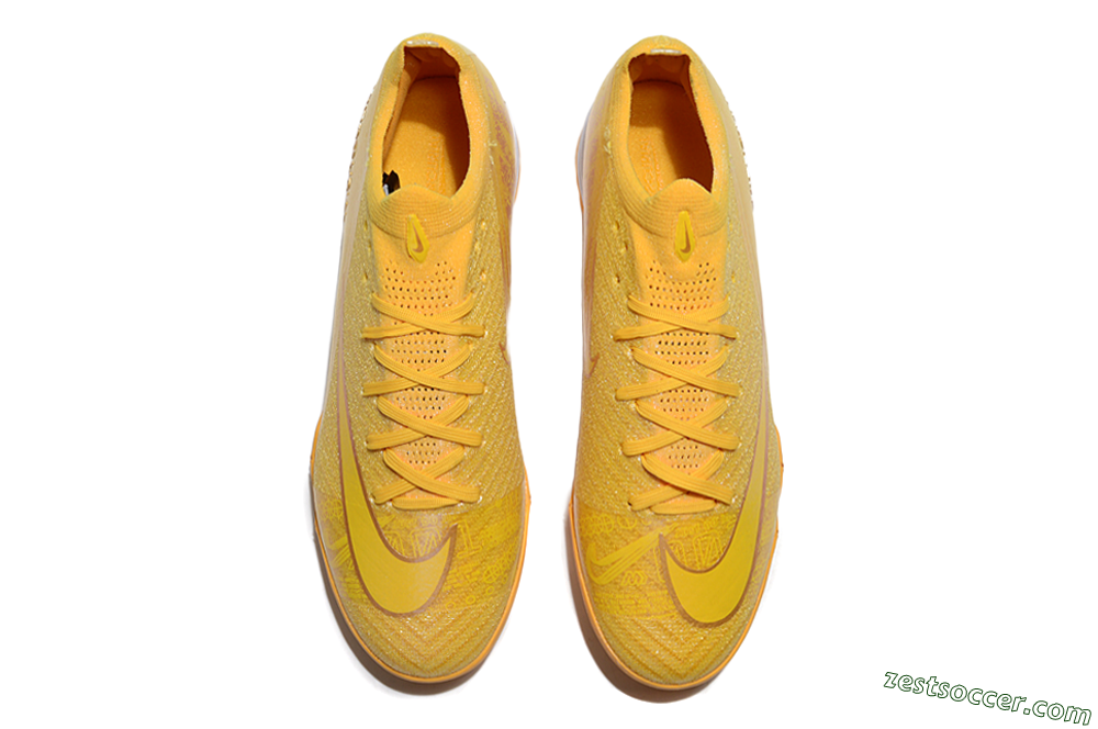 Nike Air Zoom Mercurial Vapor 16 Elite TF Low-Tops Soccer Shoes - Yellow/White 4