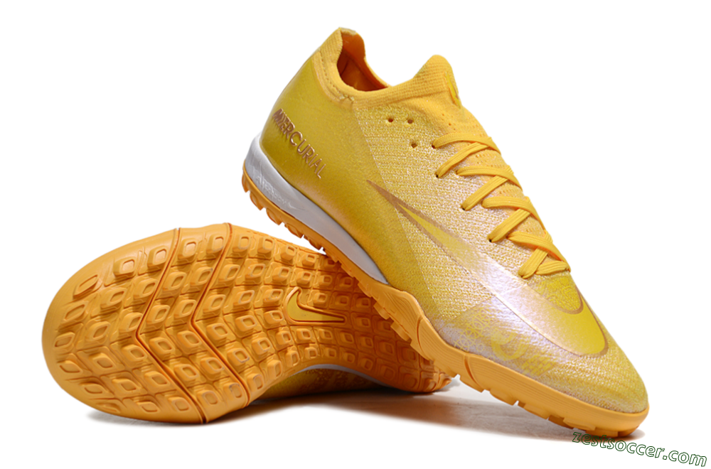 Nike Air Zoom Mercurial Vapor 16 Elite TF Low-Tops Soccer Shoes - Yellow/White 3
