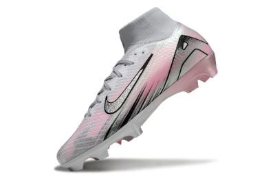 Nike Air Zoom Mercurial Superfly 10 Elite FG High-Tops Soccer Cleats - Silver/Pink/Black