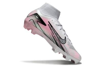 Nike Air Zoom Mercurial Superfly 10 Elite FG High-Tops Soccer Cleats - Silver/Pink/Black