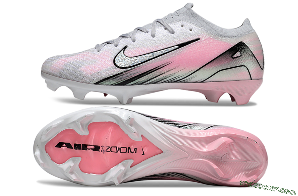 Nike Air Zoom Mercurial Vapor 16 Elite FG Low-Tops Soccer Cleats - Silver/Pink/Black 1