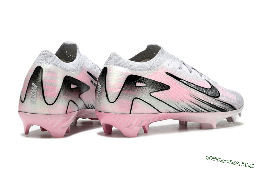 Nike Air Zoom Mercurial Vapor 16 Elite FG Low-Tops Soccer Cleats - Silver/Pink/Black 6