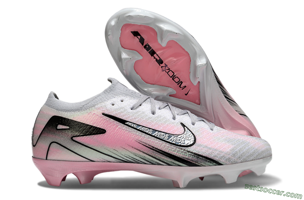 Nike Air Zoom Mercurial Vapor 16 Elite FG Low-Tops Soccer Cleats - Silver/Pink/Black 0