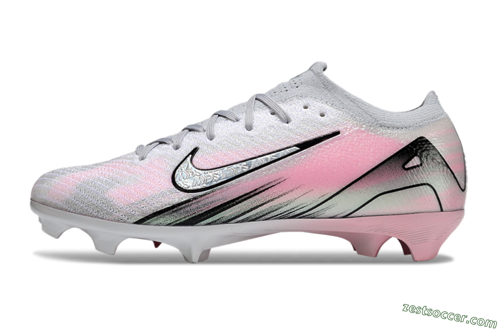 Nike Air Zoom Mercurial Vapor 16 Elite FG Low-Tops Soccer Cleats - Silver/Pink/Black 2