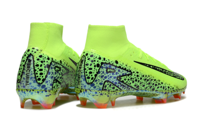 Nike Air Zoom Mercurial Superfly 10 Elite FG High-Tops Soccer Cleats - Yellow/Black/Leopard