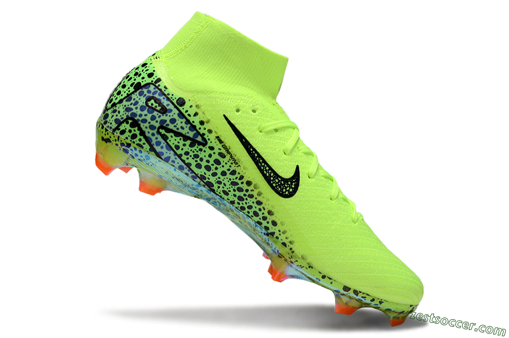 Nike Air Zoom Mercurial Superfly 10 Elite FG High-Tops Soccer Cleats - Yellow/Black/Leopard 5