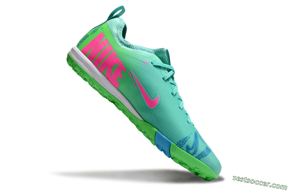 Nike Air Zoom Mercurial Vapor 16 Pro TF Low-Tops Soccer Shoes - Yellow/Pink/Blue 5