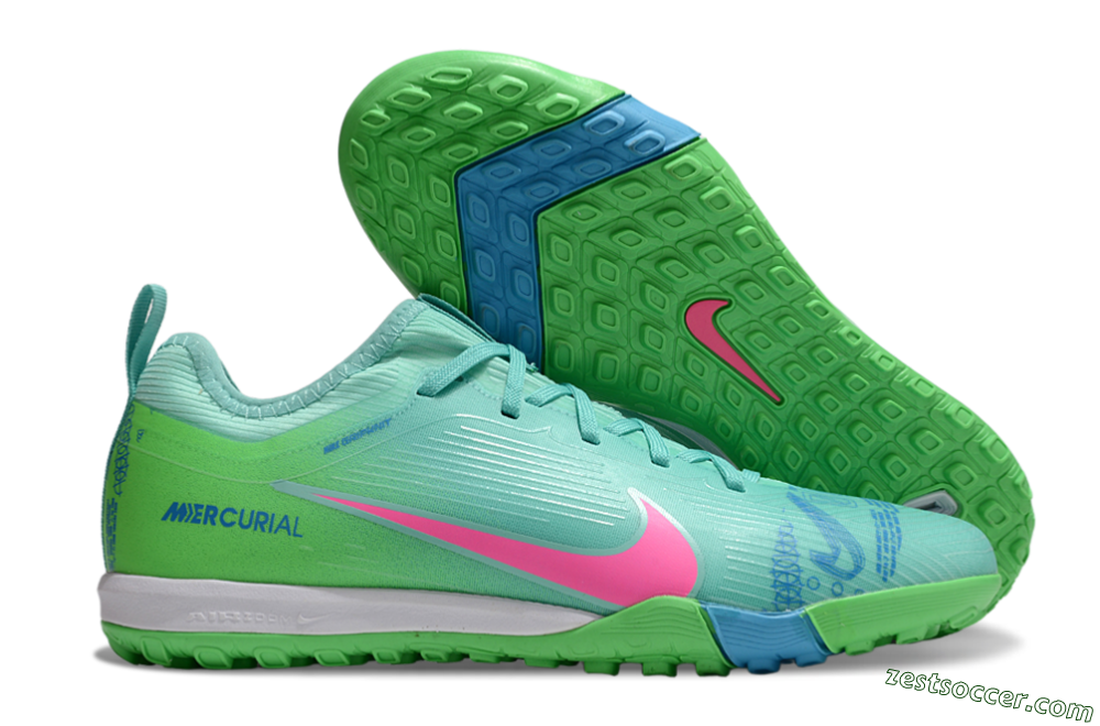 Nike Air Zoom Mercurial Vapor 16 Pro TF Low-Tops Soccer Shoes - Yellow/Pink/Blue 0