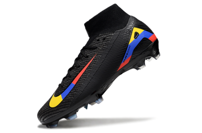 Nike Air Zoom Mercurial Superfly 10 Elite FG High-Tops Soccer Cleats - Black/Red/Blue/Yellow