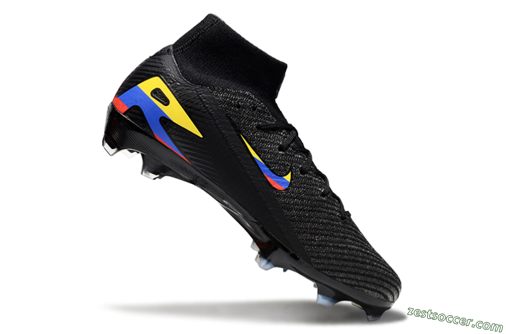 Nike Air Zoom Mercurial Superfly 10 Elite FG High-Tops Soccer Cleats - Black/Red/Blue/Yellow 5