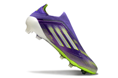 Adidas F50 Elite Laceless FG Low-Tops Soccer Cleats - Purple/Yellow/White