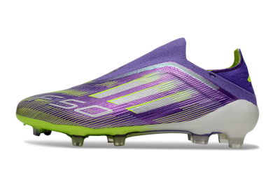 Adidas F50 Elite Laceless FG Low-Tops Soccer Cleats - Purple/Yellow/White