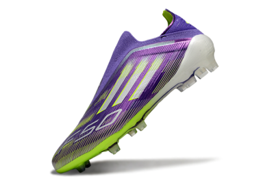 Adidas F50 Elite Laceless FG Low-Tops Soccer Cleats - Purple/Yellow/White