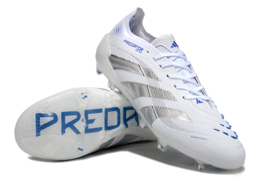 Adidas Predator Elite 25 FG Low-Tops Soccer Cleats - White/Blue/Black