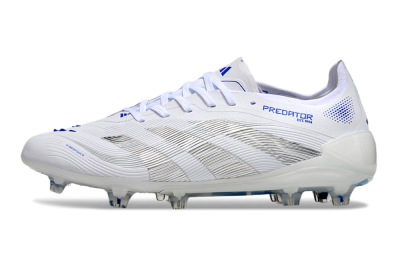 Adidas Predator Elite 25 FG Low-Tops Soccer Cleats - White/Blue/Black