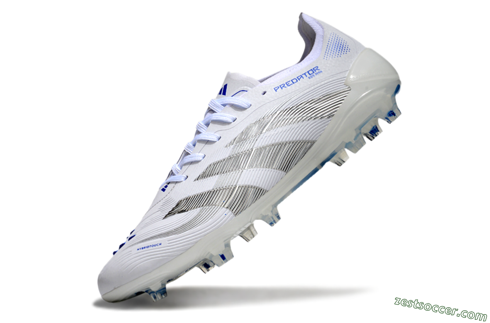 Adidas Predator Elite 25 FG Low-Tops Soccer Cleats - White/Blue/Black 5