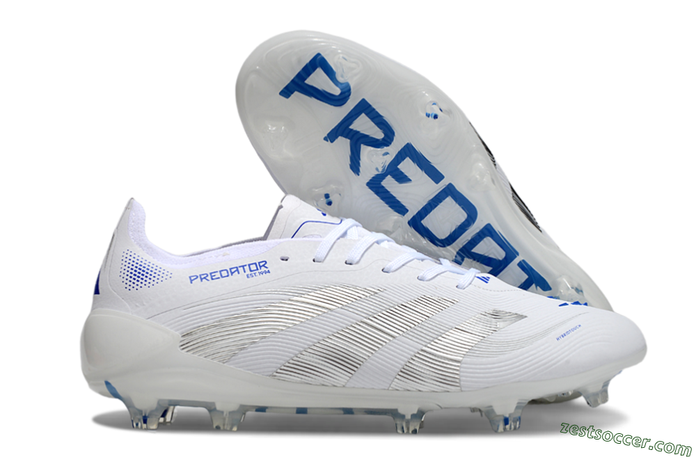 Adidas Predator Elite 25 FG Low-Tops Soccer Cleats - White/Blue/Black 0