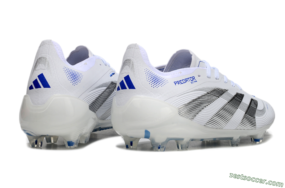 Adidas Predator Elite 25 FG Low-Tops Soccer Cleats - White/Blue/Black 6