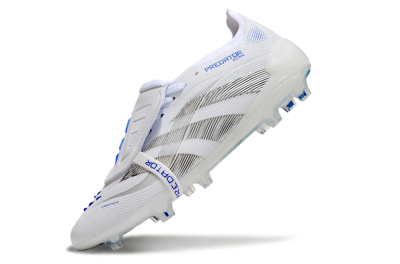 Adidas Predator Elite 25 Foldover Tongue FG Low-Tops Soccer Cleats - White/Blue/Black