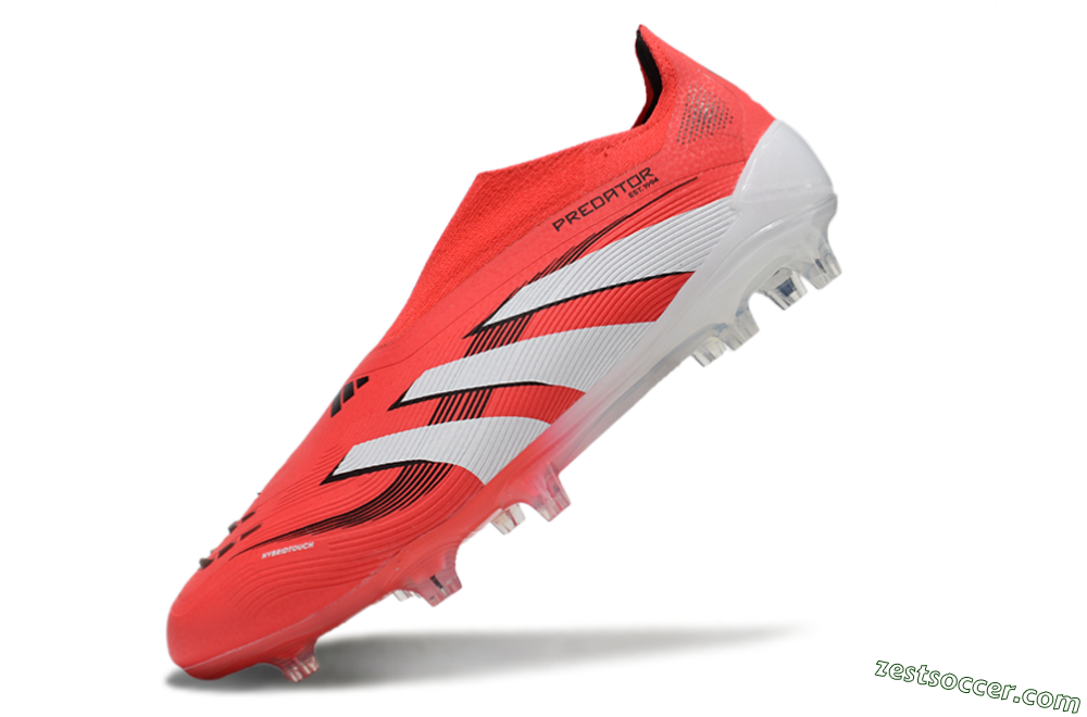 Adidas Predator Elite 25 Laceless FG Low-Tops Soccer Cleats - Red/White/Black 6