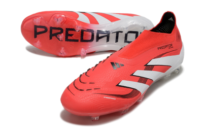 Adidas Predator Elite 25 Laceless FG Low-Tops Soccer Cleats - Red/White/Black