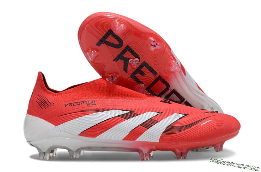 Adidas Predator Elite 25 Laceless FG Low-Tops Soccer Cleats - Red/White/Black 0