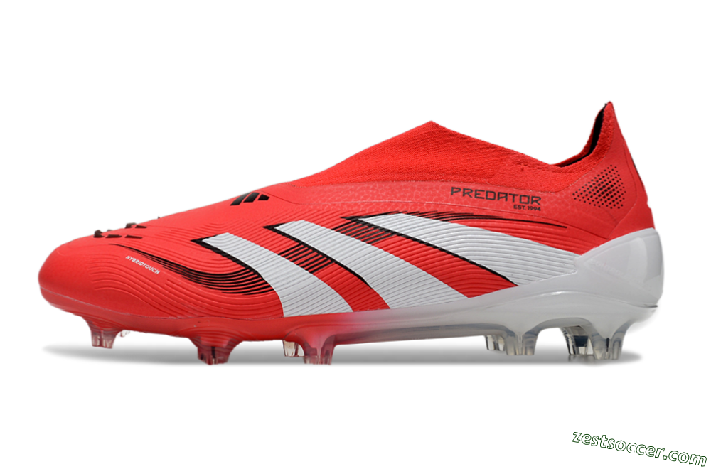 Adidas Predator Elite 25 Laceless FG Low-Tops Soccer Cleats - Red/White/Black 2