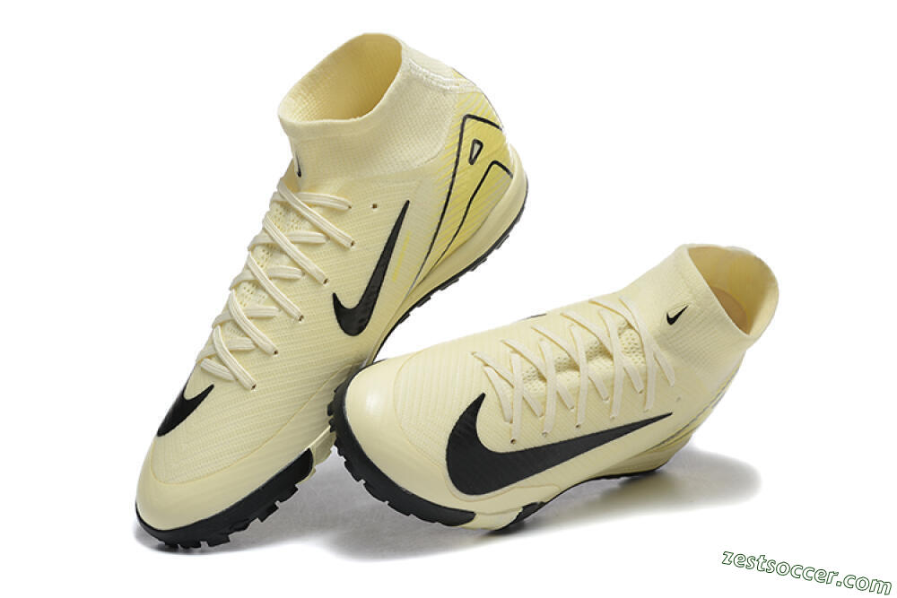 Nike Air Zoom Mercurial Superfly 10 Elite TF High-Tops Soccer Shoes - Beige/Black 3