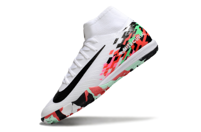 Nike Air Zoom Mercurial Superfly 10 Elite TF High-Tops Soccer Shoes - White/Black/Red