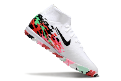 Nike Air Zoom Mercurial Superfly 10 Elite TF High-Tops Soccer Shoes - White/Black/Red