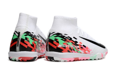 Nike Air Zoom Mercurial Superfly 10 Elite TF High-Tops Soccer Shoes - White/Black/Red