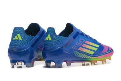 Adidas F50 Elite FG Low-Tops Soccer Cleats - Blue/Yellow/Pink