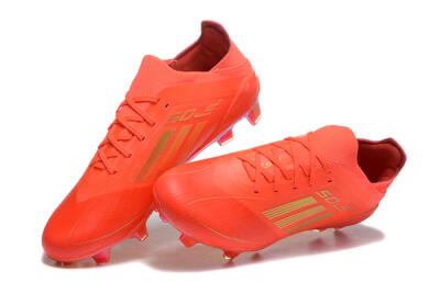 Adidas F50 Elite FG Low-Tops Soccer Cleats - Red/Gold