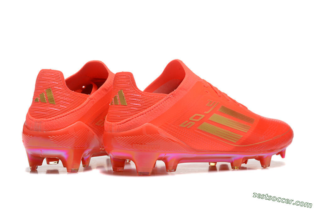 Adidas F50 Elite FG Low-Tops Soccer Cleats - Red/Gold 5