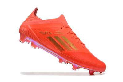 Adidas F50 Elite FG Low-Tops Soccer Cleats - Red/Gold