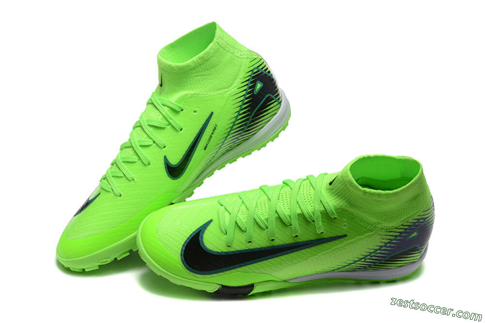Nike Air Zoom Mercurial Superfly 10 Elite TF High-Tops Soccer Shoes - Yellow/Black/White 3