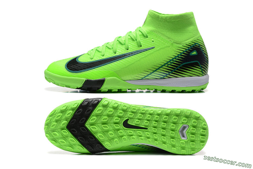 Nike Air Zoom Mercurial Superfly 10 Elite TF High-Tops Soccer Shoes - Yellow/Black/White 1