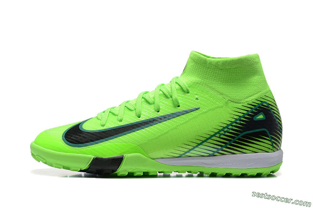 Nike Air Zoom Mercurial Superfly 10 Elite TF High-Tops Soccer Shoes - Yellow/Black/White 2