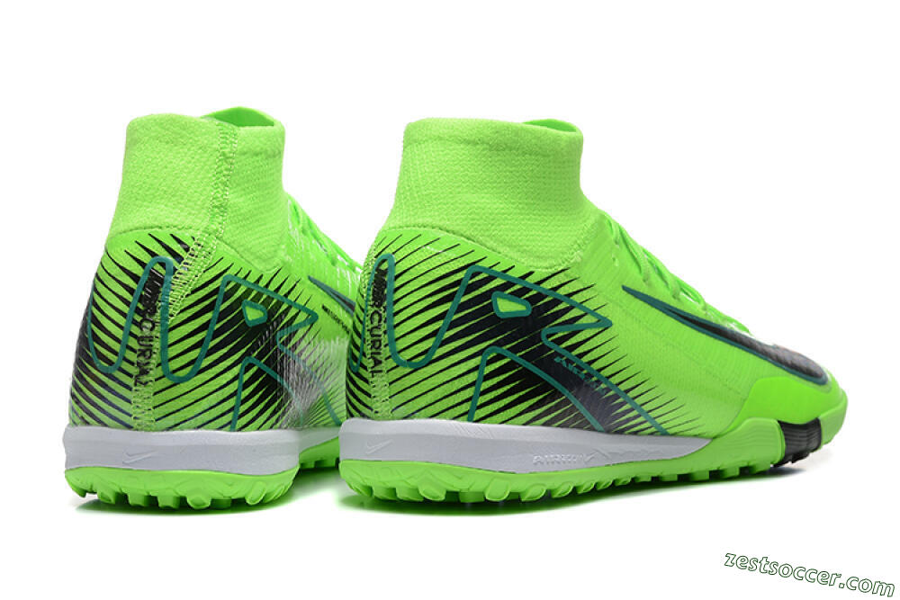 Nike Air Zoom Mercurial Superfly 10 Elite TF High-Tops Soccer Shoes - Yellow/Black/White 5